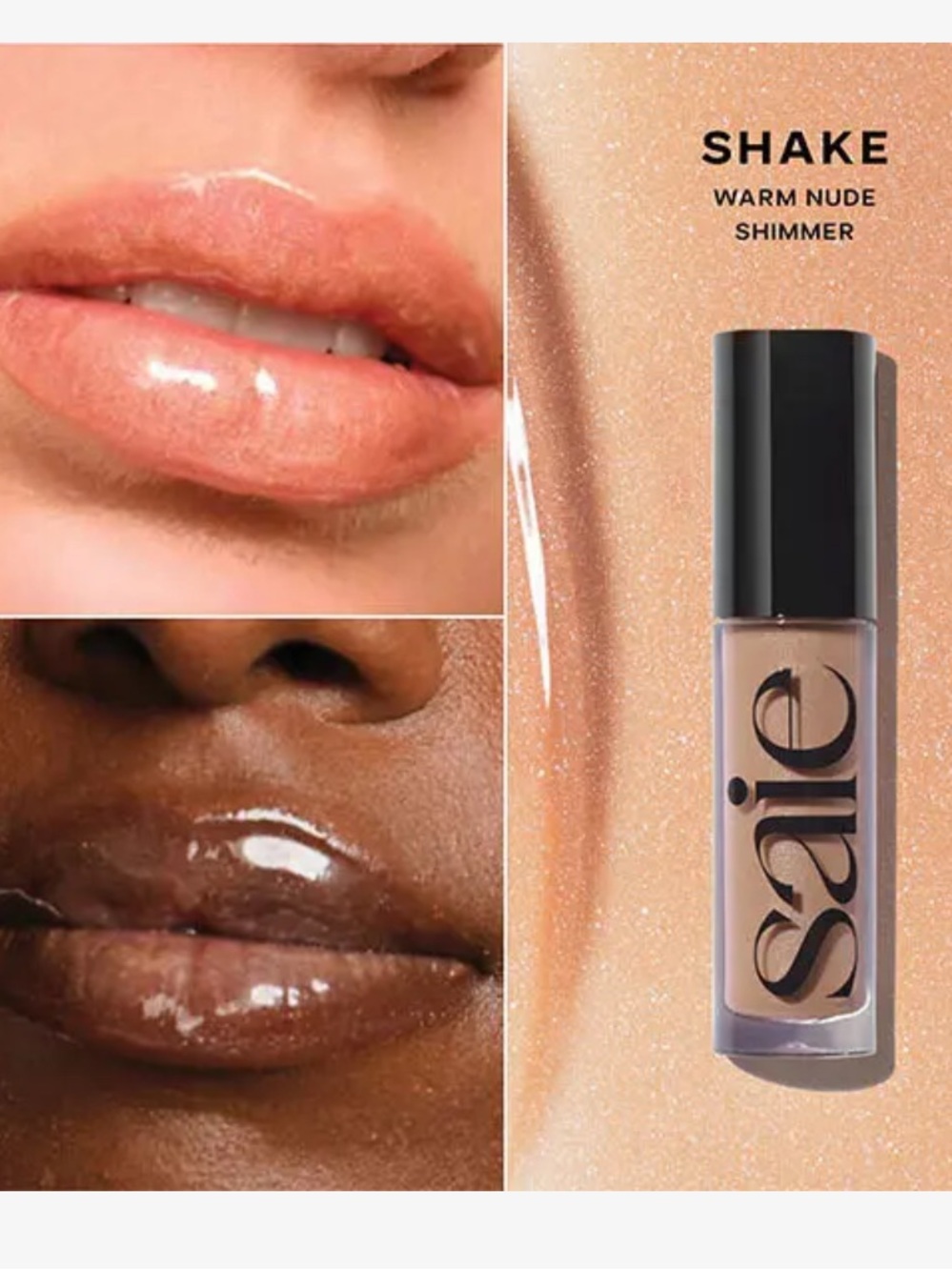 Saie Shake Glossybounce High-Shine Hydrating Lip Gloss Oil